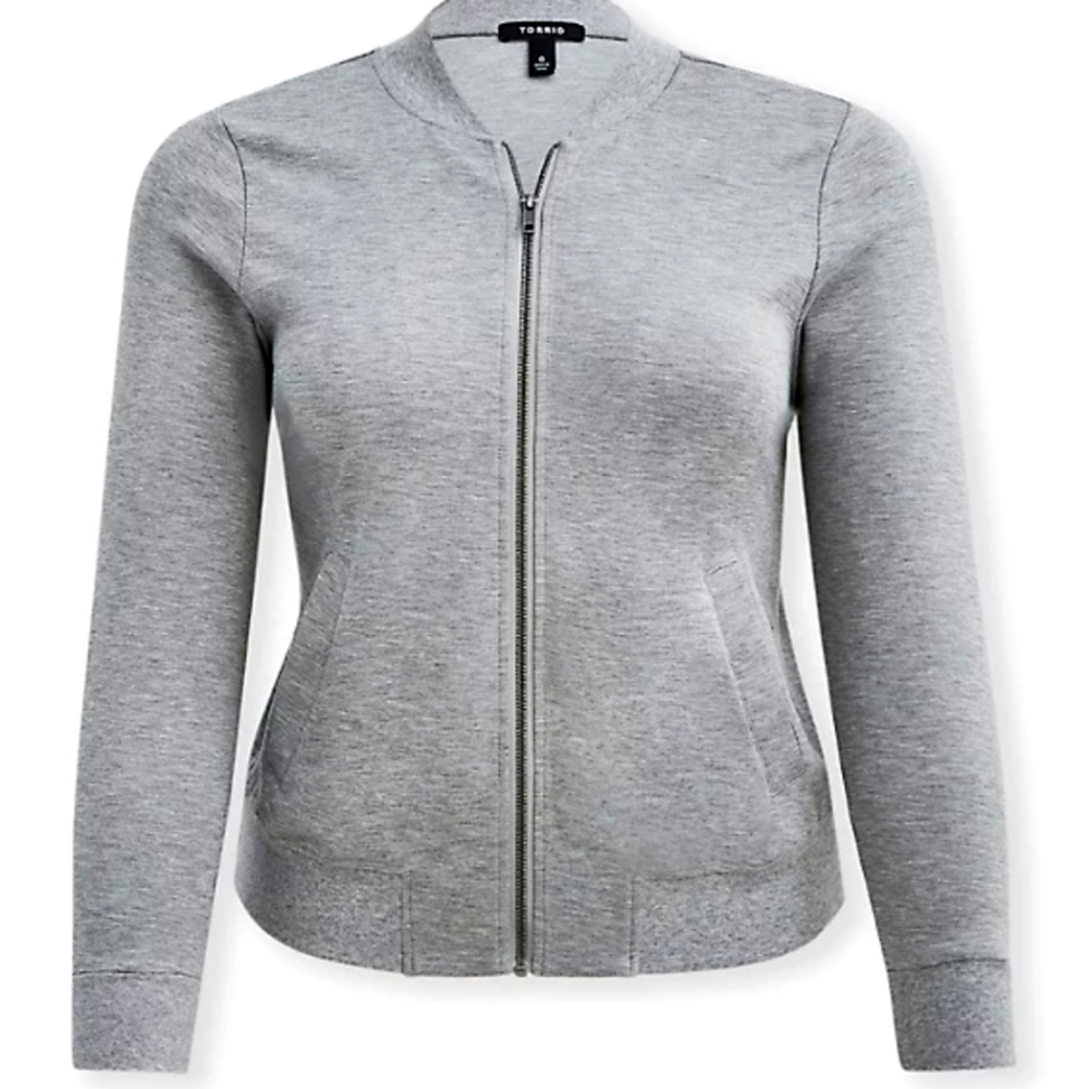 Torrid Gray Ponte Bomber